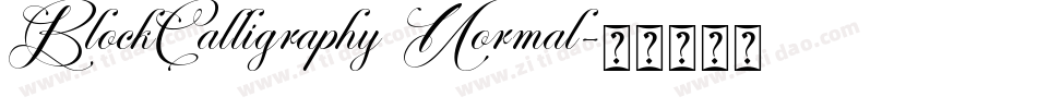 BlockCalligraphy Normal字体转换